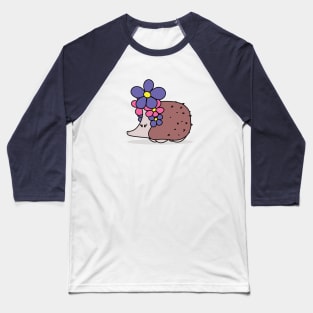 Super Cute Hedgehog with a Big Flower Headband Baseball T-Shirt